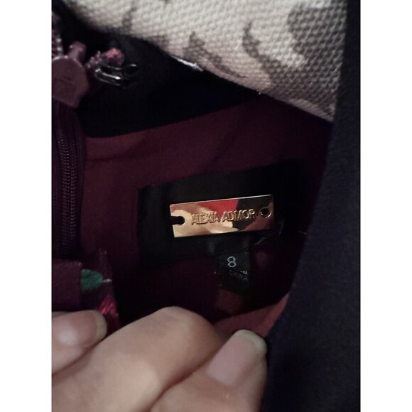 Alexia Admor Retro Floral Dress Size 8 Trad Wife Vintage Inspired Fit And Flare - Picture 4 of 5